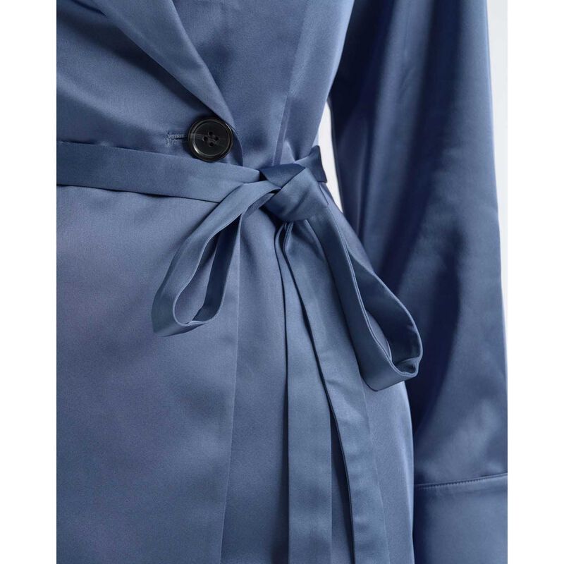 Cue Satin Tie Belt Shirt image number 2